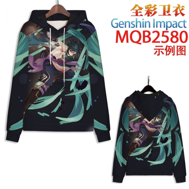 Genshin Impact  Full color hooded sweatshirt without zipper pocket from XXS to 4XL MQB-2580