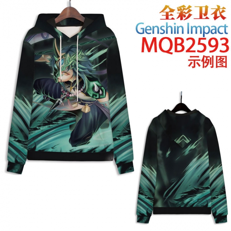 Genshin Impact  Full color hooded sweatshirt without zipper pocket from XXS to 4XL MQB-2593