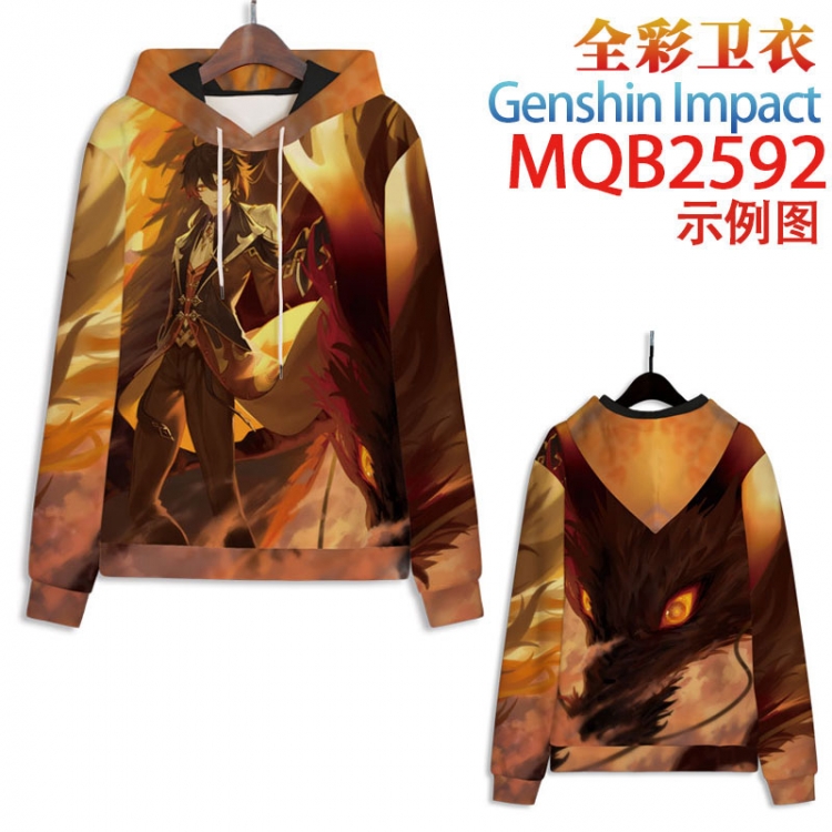 Genshin Impact  Full color hooded sweatshirt without zipper pocket from XXS to 4XL MQB-2592