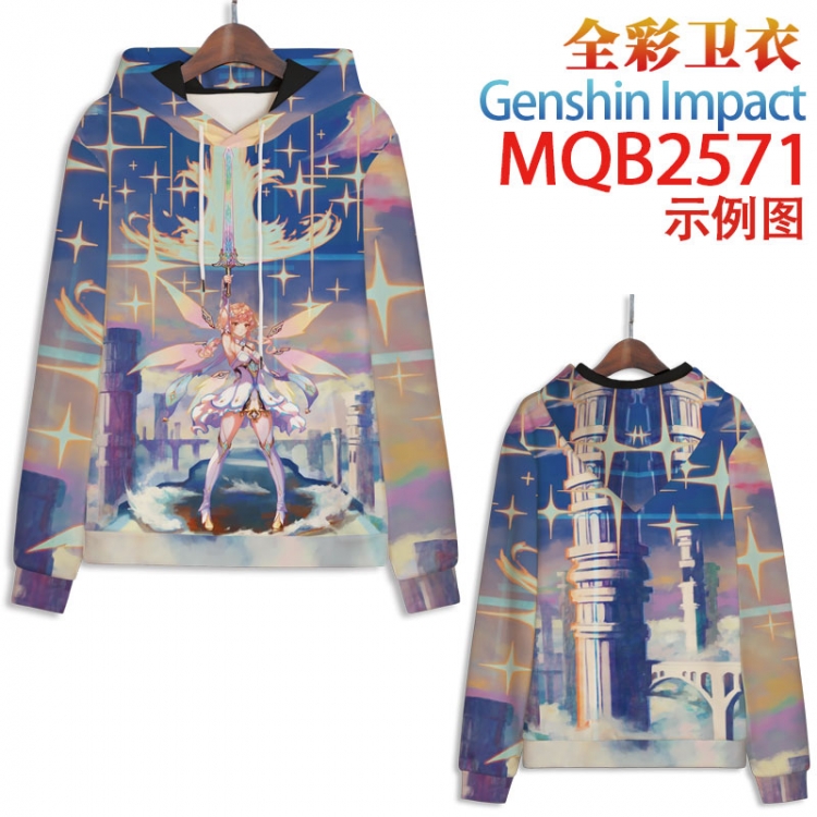 Genshin Impact  Full color hooded sweatshirt without zipper pocket from XXS to 4XL MQB-2571
