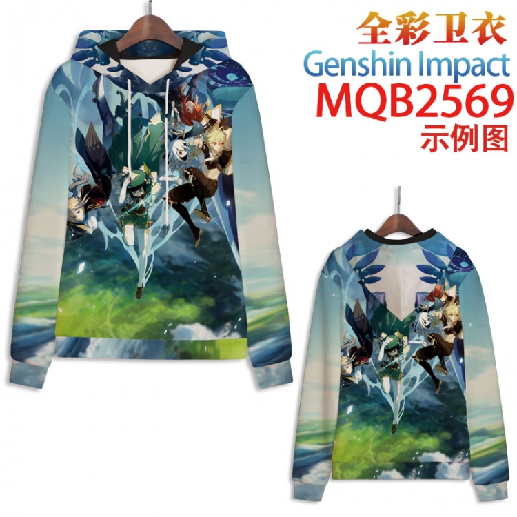 Genshin Impact  Full color hooded sweatshirt without zipper pocket from XXS to 4XL MQB-2569