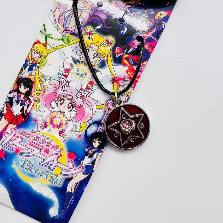 sailormoon Anime peripheral leather rope necklace pendant jewelry 358  price for 5 pcs