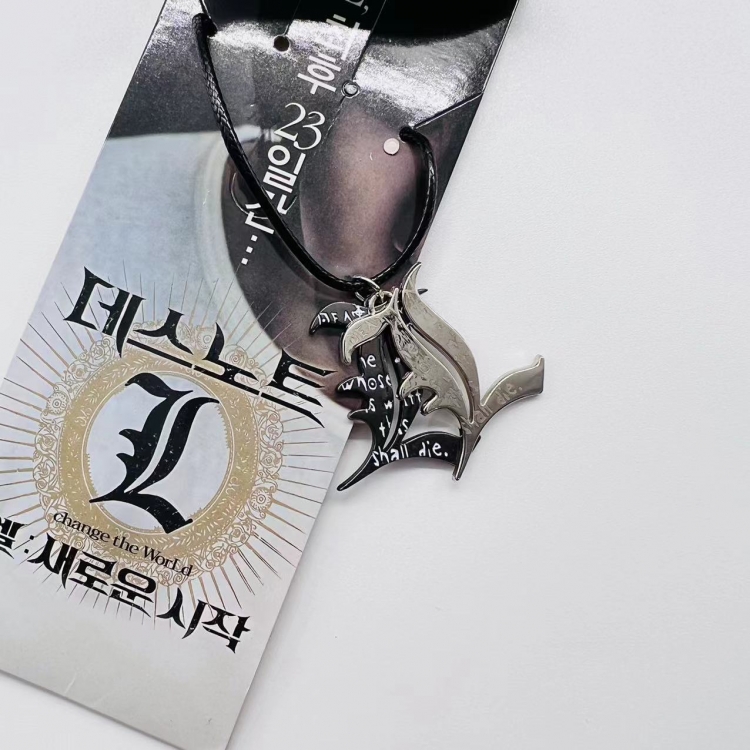 Death note Animation peripheral leather rope necklace pendant  729