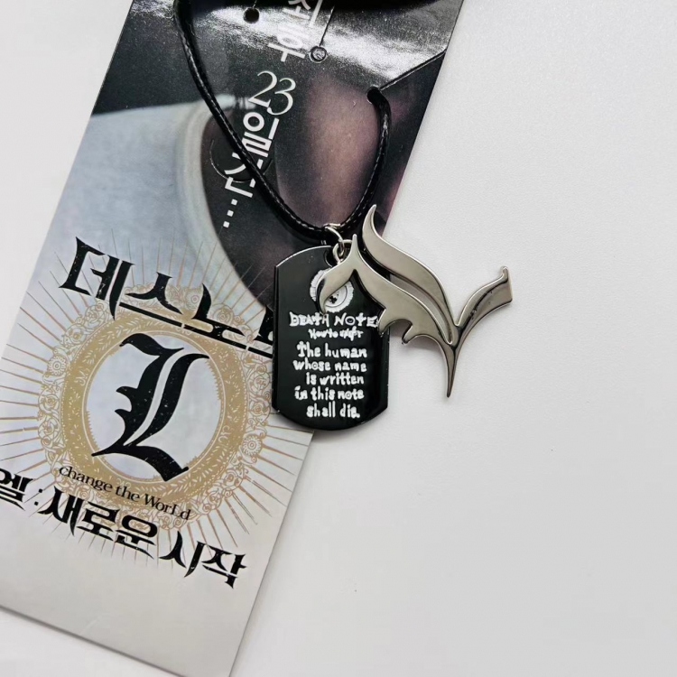 Death note Animation peripheral leather rope necklace pendant  740