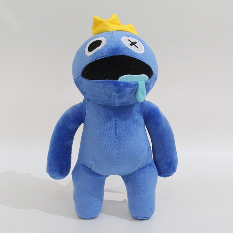 rainbow friends roblox Crown Little Blue Man Plush Toy 26x13x10cm