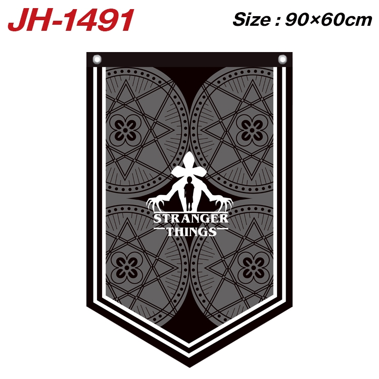 Stranger Things Anime Peripheral Full Color Printing Banner 90X60CM  JH-1491