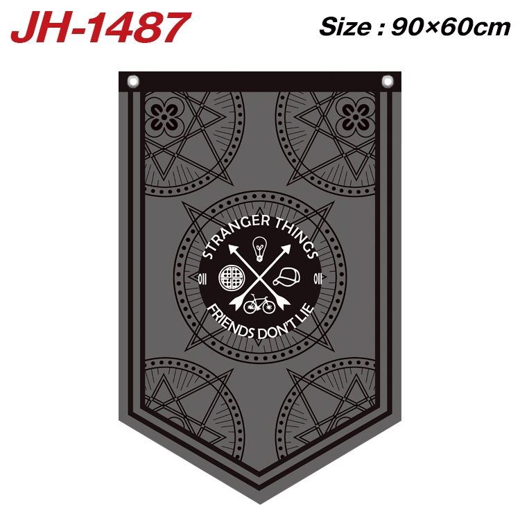 Stranger Things Anime Peripheral Full Color Printing Banner 90X60CM JH-1487