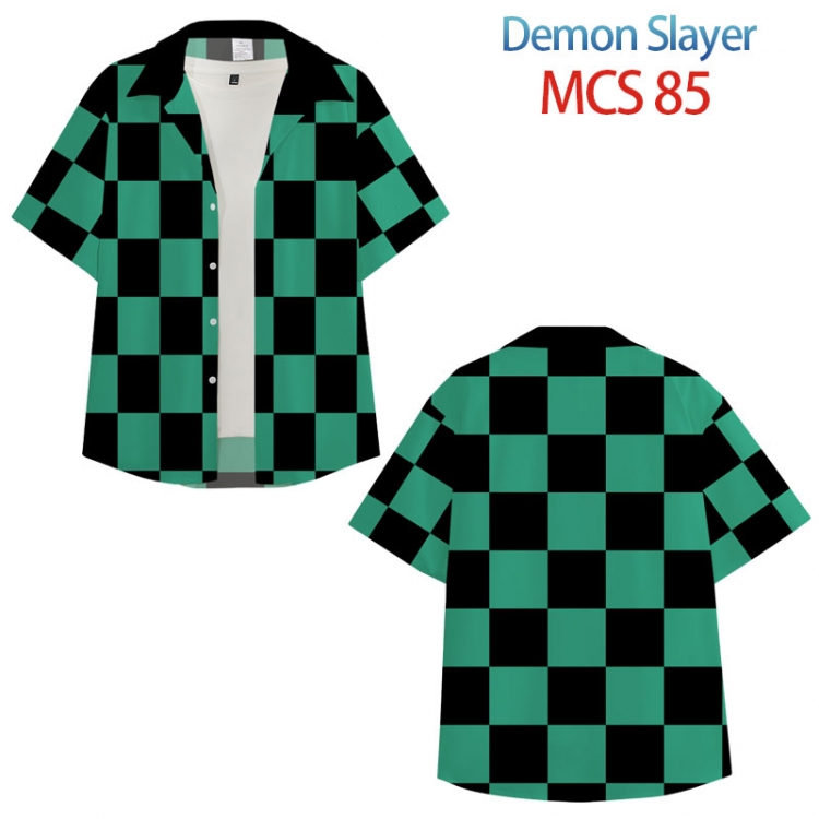 Demon Slayer Kimets Anime peripheral full color short-sleeved shirt from XS to 4XL MCS 85
