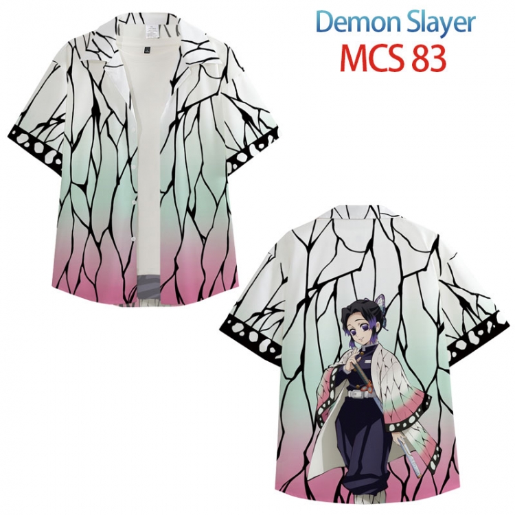 Demon Slayer Kimets Anime peripheral full color short-sleeved shirt from XS to 4XL MCS 83