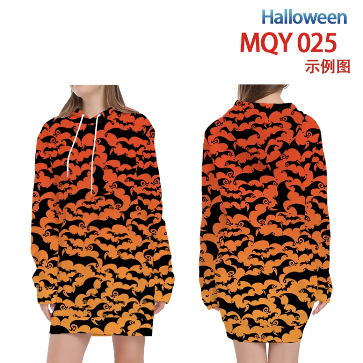 Helloween Full color printed hooded long sweater from XS to 4XL MQY-025