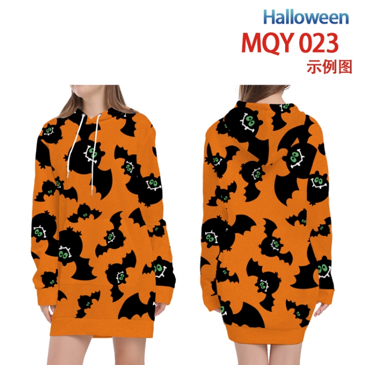 Helloween Full color printed hooded long sweater from XS to 4XL MQY-023