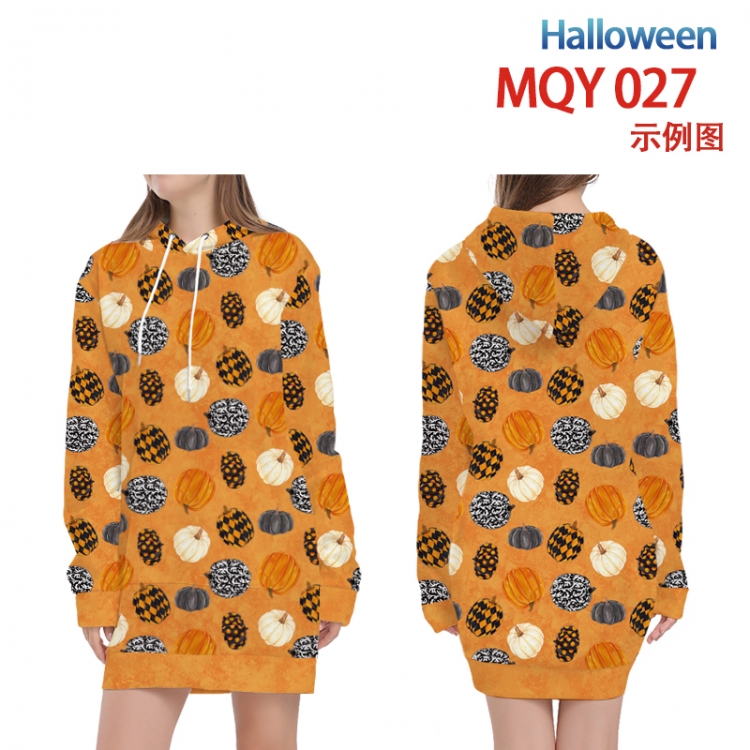 Helloween Full color printed hooded long sweater from XS to 4XL MQY-027