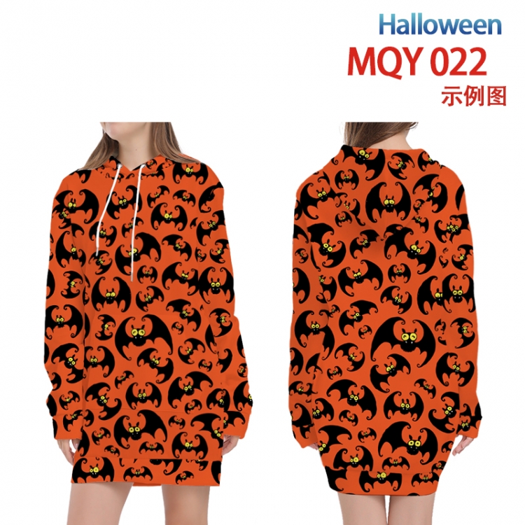 Helloween Full color printed hooded long sweater from XS to 4XL MQY-022