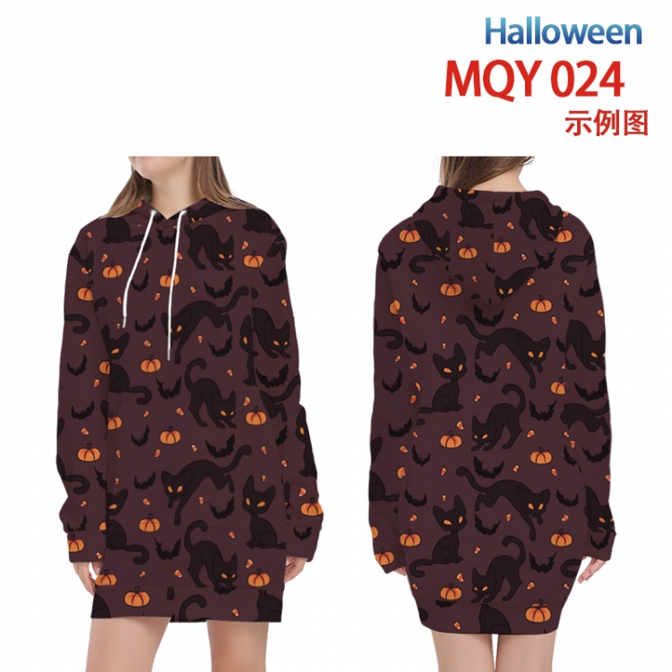 Helloween Full color printed hooded long sweater from XS to 4XL MQY-024