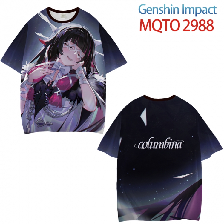 Genshin Impact Full color printed short sleeve T-shirt from XXS to 4XL MQTO-2988