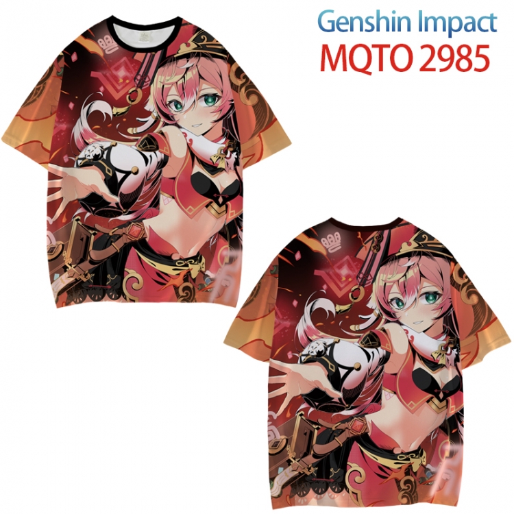 Genshin Impact Full color printed short sleeve T-shirt from XXS to 4XL MQTO-2985