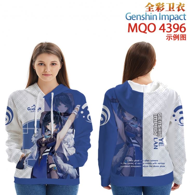 Genshin Impact Long Sleeve Hooded Full Color Patch Pocket Sweatshirt from XXS to 4XL MQO4396