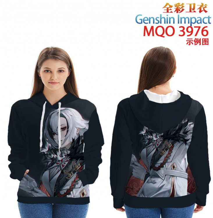 Genshin Impact Long Sleeve Hooded Full Color Patch Pocket Sweatshirt from XXS to 4XL MQO3976