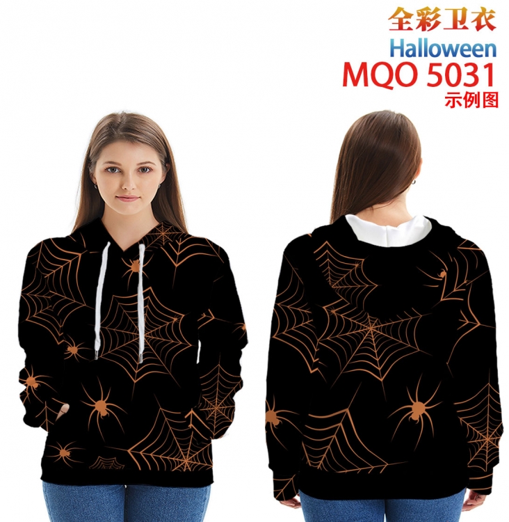 Helloween Long Sleeve Hooded Full Color Patch Pocket Sweatshirt from XXS to 4XL MQO5031