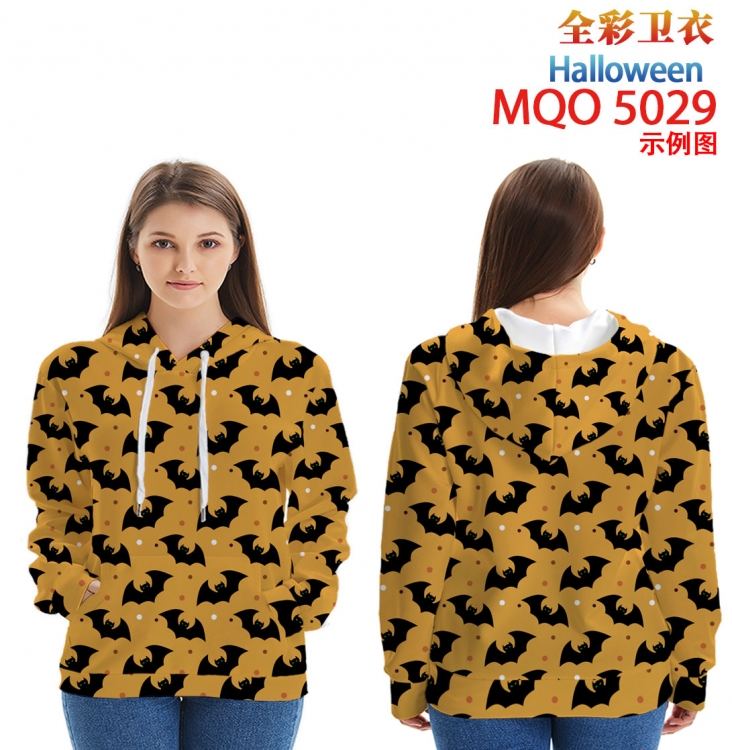 Helloween Long Sleeve Hooded Full Color Patch Pocket Sweatshirt from XXS to 4XL MQO5029