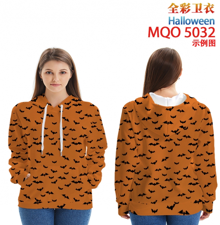 Helloween Long Sleeve Hooded Full Color Patch Pocket Sweatshirt from XXS to 4XL MQO5032