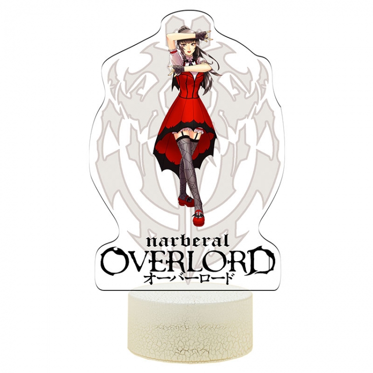 overlord Acrylic Night Light 16 Color-changing USB Interface Box Set 19X7X4CM white base