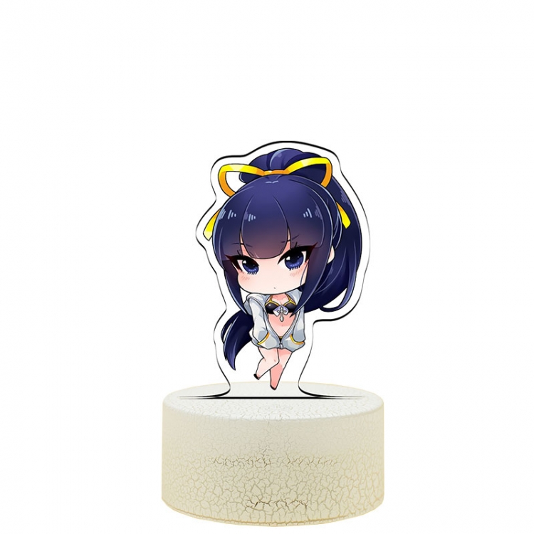 overlord Fourth Season Version Q Acrylic night light 16 kinds of color changing USB interface box 14X7X4CM white base