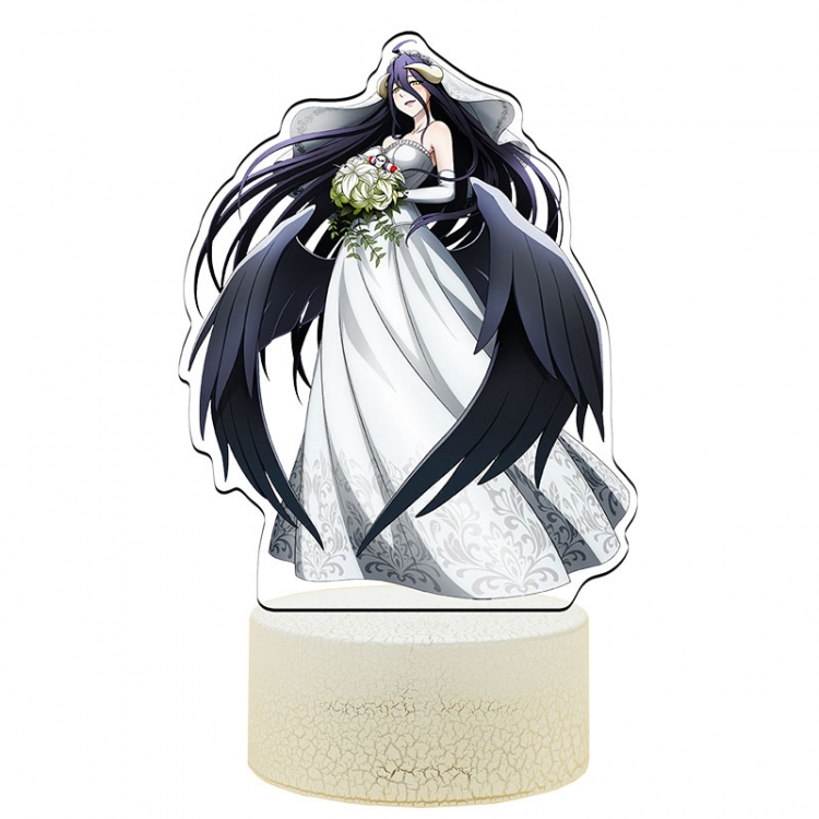 Overlord Special edition Acrylic Night Light 16 Color-changing USB Interface Box Set 19X7X4CM white base