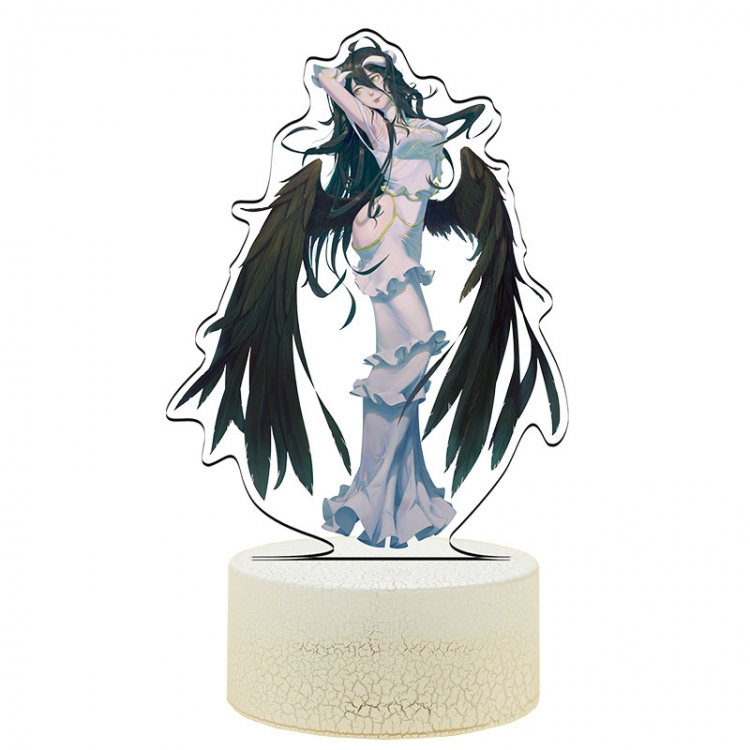 Overlord Special edition Acrylic Night Light 16 Color-changing USB Interface Box Set 19X7X4CM white base