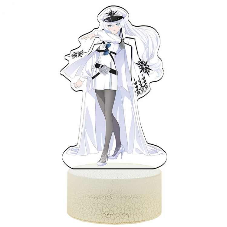 RWBY Acrylic Night Light 16 Color-changing USB Interface Box Set 19X7X4CM white base