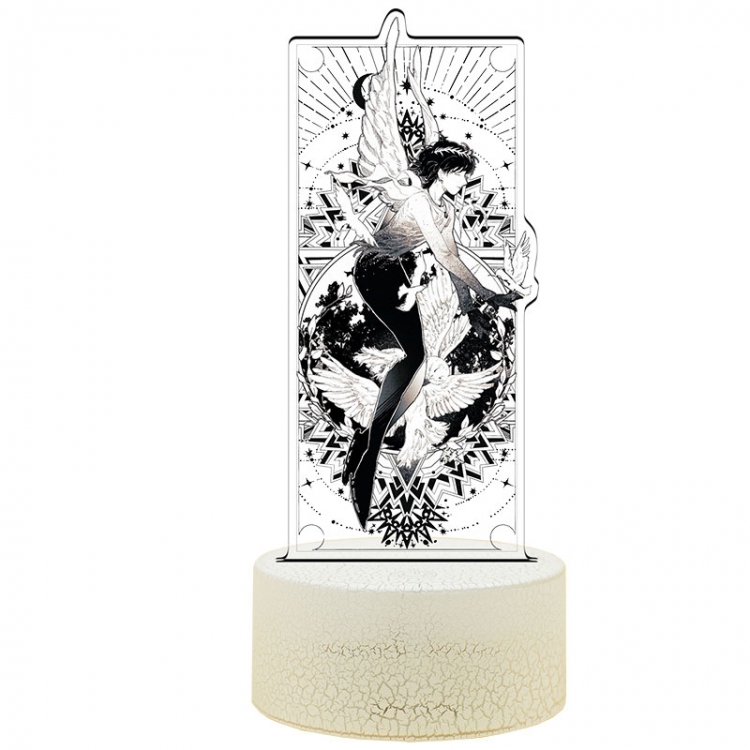 Hanyu-Yuzuru Acrylic Night Light 16 Color-changing USB Interface Box Set 19X7X4CM white base