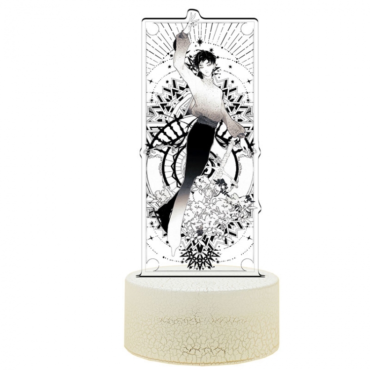 Hanyu-Yuzuru Acrylic Night Light 16 Color-changing USB Interface Box Set 19X7X4CM white base