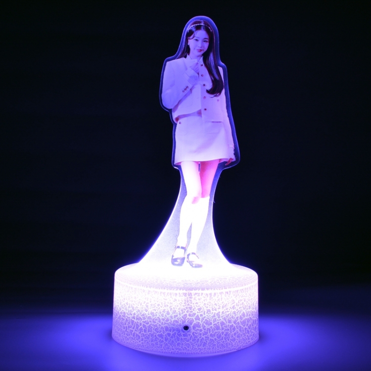 IVE Acrylic Night Light 16 Color-changing USB Interface Box Set 19X7X4CM white base