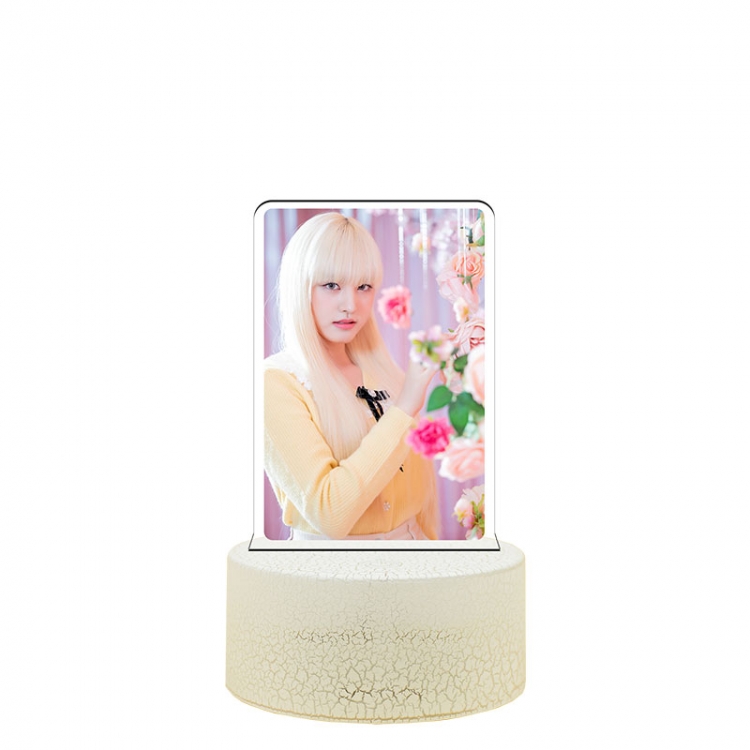 IVE Acrylic night light 16 kinds of color changing USB interface box 14X7X4CM white base