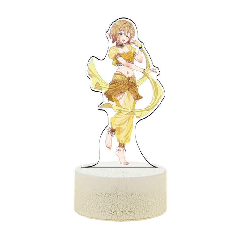 Rent-A-Girlfriend Acrylic Night Light 16 Color-changing USB Interface Box Set 19X7X4CM white base