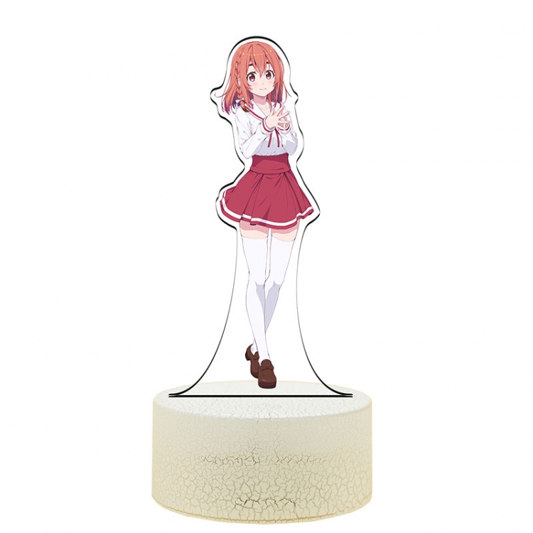 Rent-A-Girlfriend Acrylic Night Light 16 Color-changing USB Interface Box Set 19X7X4CM white base