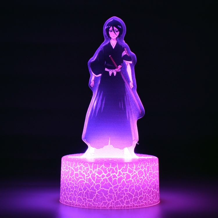 Bleach Acrylic Night Light 16 Color-changing USB Interface Box Set 19X7X4CM white base