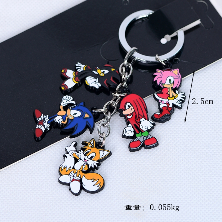 Sonic The Hedgehog Animation cartoon series burning key chain schoolbag pendant