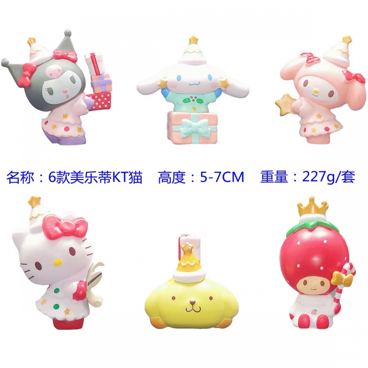 Melody  Bagged Figure Decoration Model 5-7cmcm a set of 6