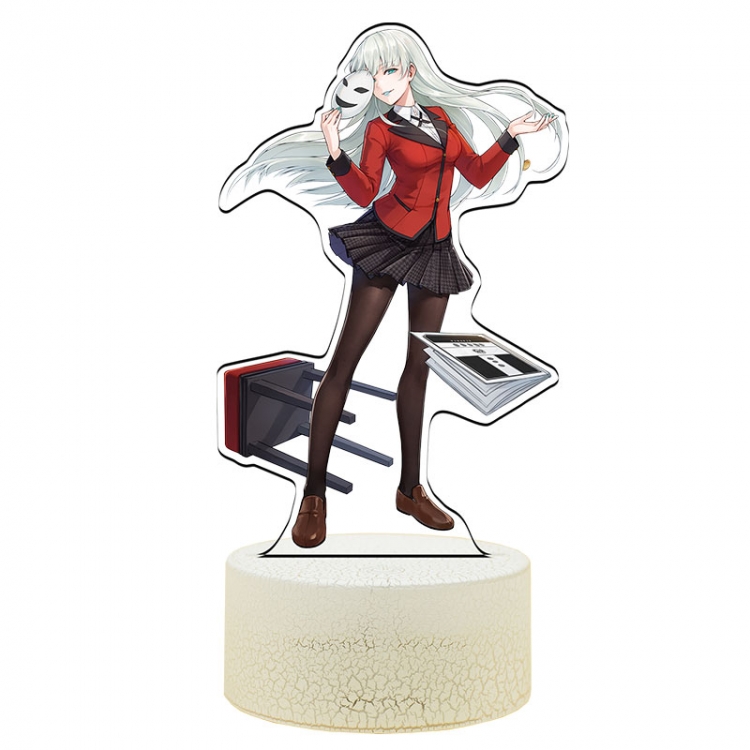 Kakegurui Acrylic Night Light 16 Color-changing USB Interface Box Set 19X7X4CM white base 