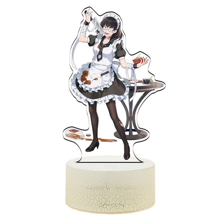 Kakegurui Acrylic Night Light 16 Color-changing USB Interface Box Set 19X7X4CM white base 