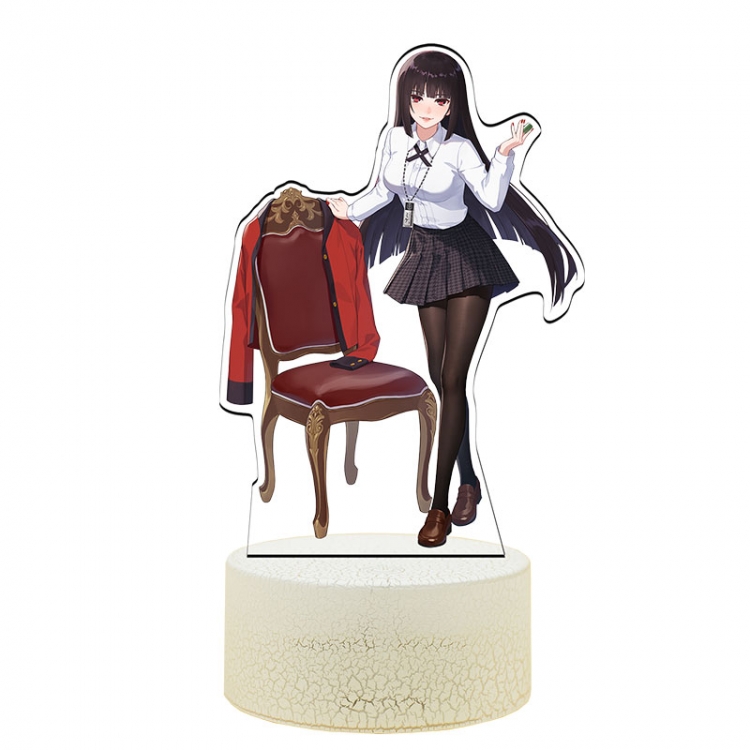 Kakegurui Acrylic Night Light 16 Color-changing USB Interface Box Set 19X7X4CM white base 