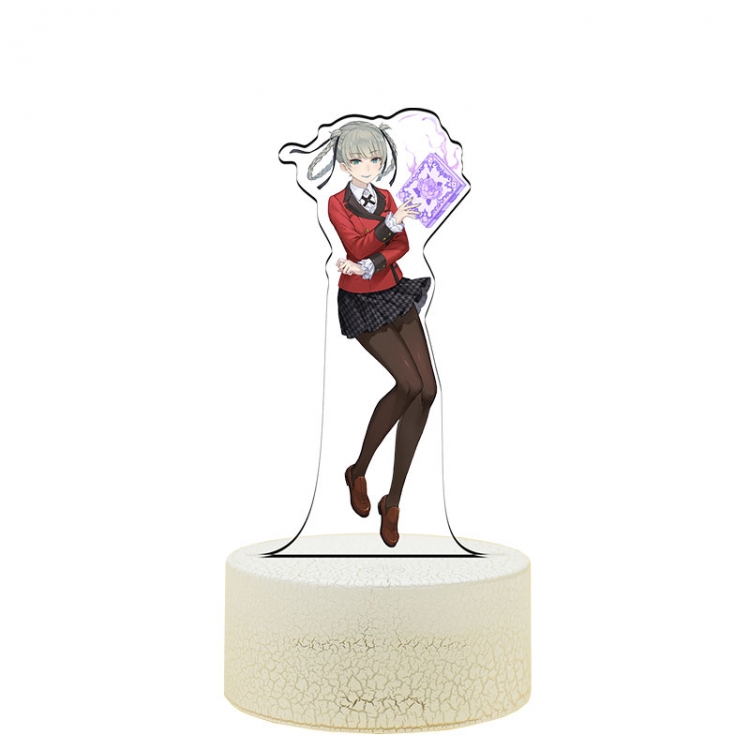 Kakegurui Acrylic Night Light 16 Color-changing USB Interface Box Set 19X7X4CM white base