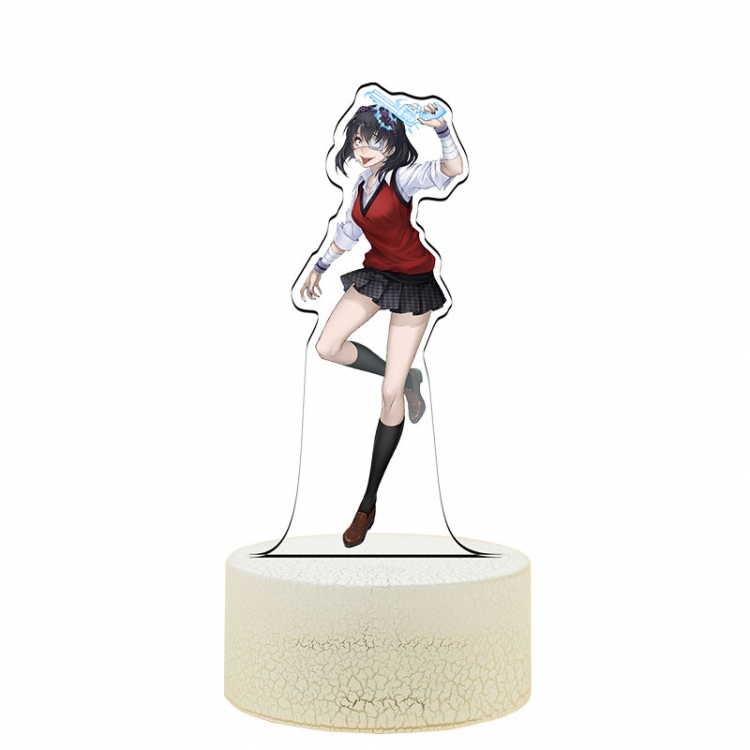 Kakegurui Acrylic Night Light 16 Color-changing USB Interface Box Set 19X7X4CM white base