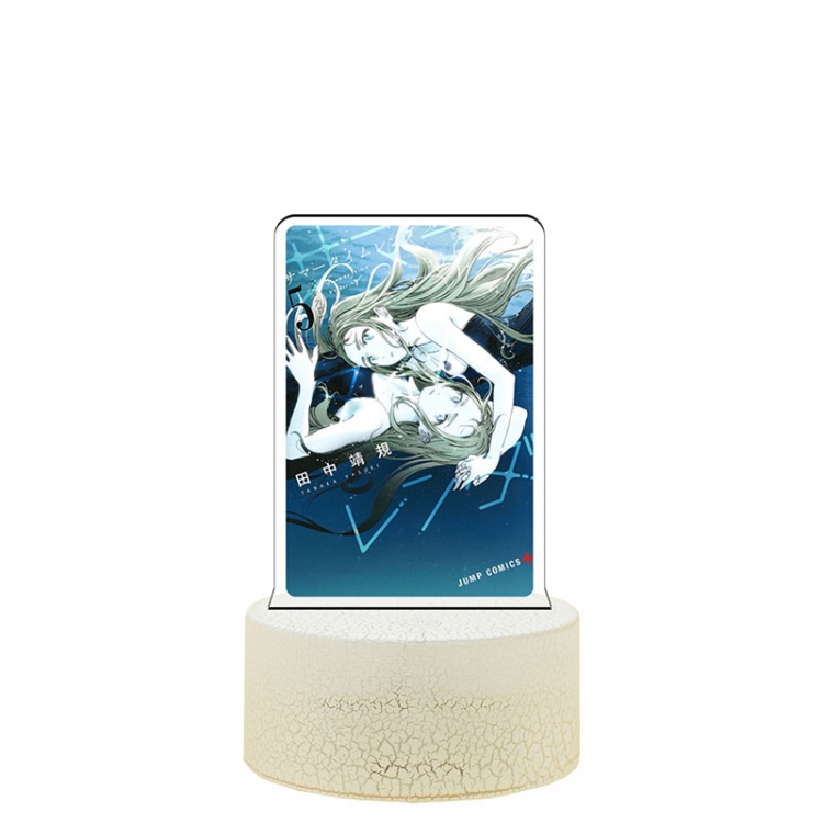 Summer time Acrylic night light 16 kinds of color changing USB interface box 14X7X4CM white base