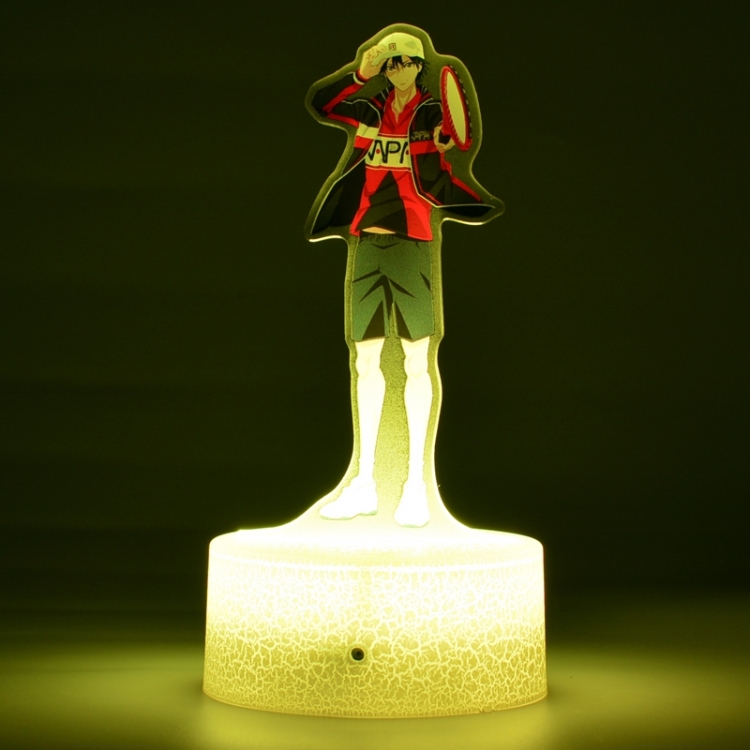 New prince of tennis Echizen-Ryōma-1 Acrylic Night Light 16 Color-changing USB Interface Box Set 19X7X4CM white base