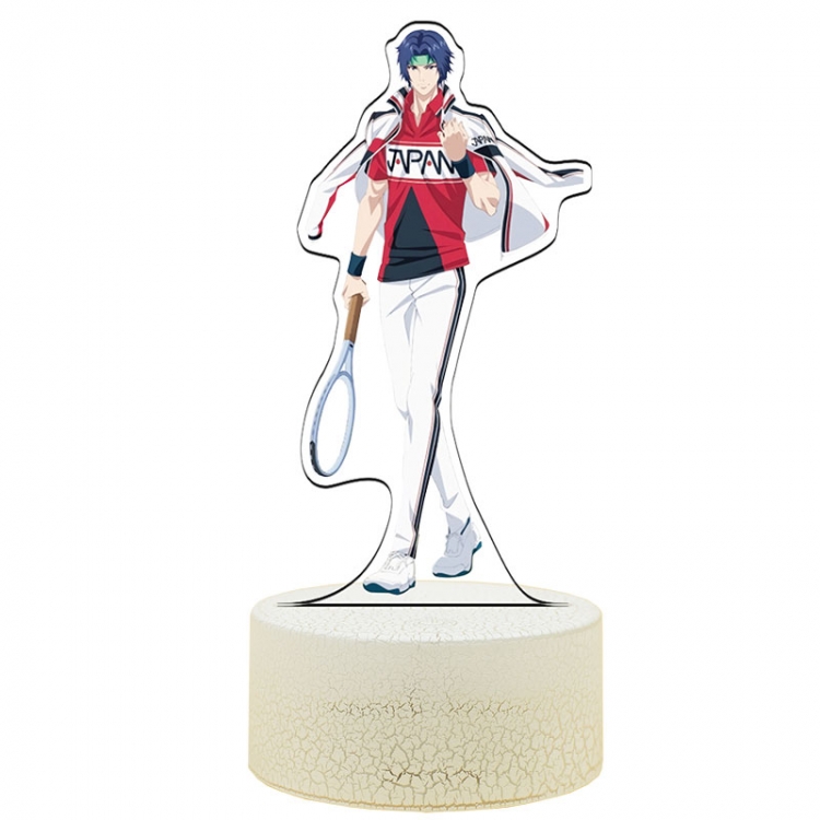 New prince of tennis Yukimura-Seiichi  Acrylic Night Light 16 Color-changing USB Interface Box Set 19X7X4CM white base