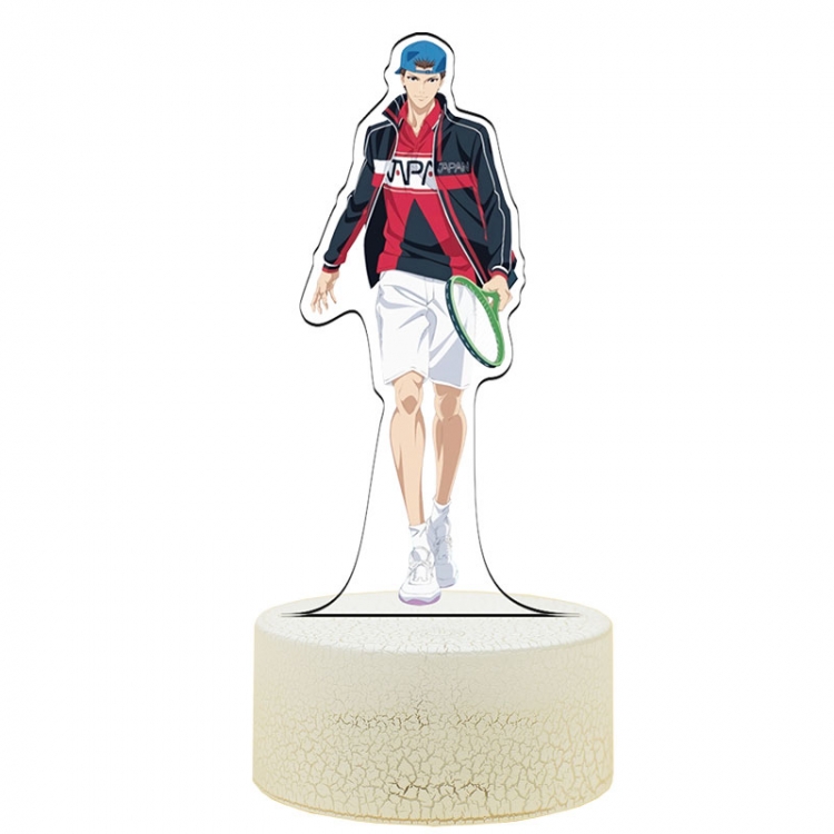 New prince of tennis Shishido-Ryō Acrylic Night Light 16 Color-changing USB Interface Box Set 19X7X4CM white base