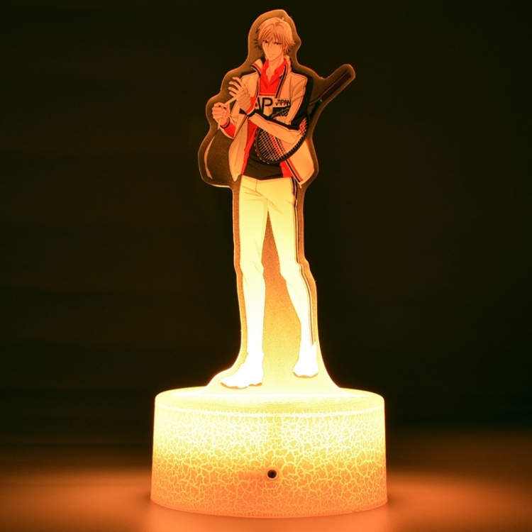 New prince of tennis Shiraishi-Kuranosuke-1 Acrylic Night Light 16 Color-changing USB Interface Box Set 19X7X4CM white b