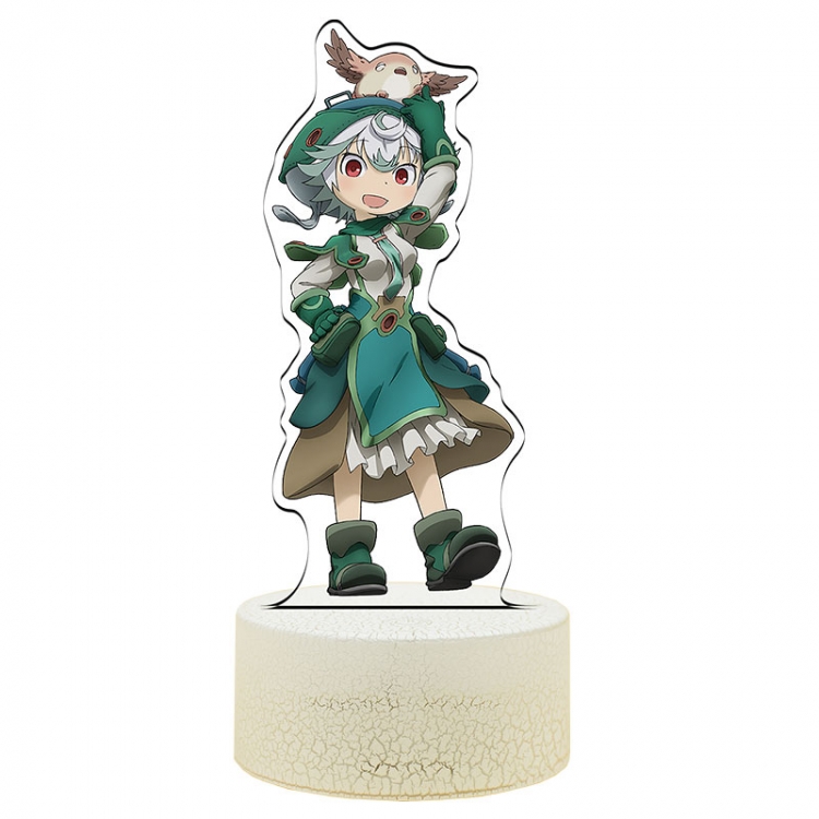 Made in Abyss Acrylic Night Light 16 Color-changing USB Interface Box Set 19X7X4CM white base